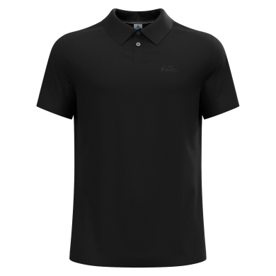 Odlo Wander-/Freizeit Polo Essential Solid (wygodny krój, bawełna/poliester) czarny mężczyźni