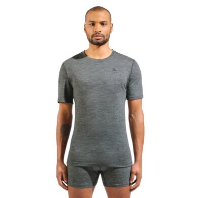 Odlo bielizna funkcjonalna T-shirt Natural Merino 160 (regulacja temperatury, wełna merino) szary mężczyźni