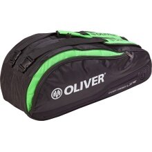 OLIVER Racketbag Top Pro (torba na rakiety, 2 główne komory) czarna/zielona