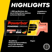 PowerBar PowerGel Original (Żel węglowodanowy) Truskawka/Banan 24x41g Pudełko