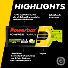 PowerBar PowerGel Original (żel węglowodanowy) cytryna/lime 24x41g pudełko