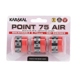 Karakal Overgrip Point Air 0.75mm czerwony 3 szt.