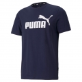 Puma T-shirt rekreacyjne Essentials Logo (100% bawełna) granatowy męski