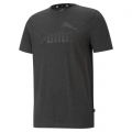 Puma T-shirt rekreacyjne Essentials Heather Logo ciemnoszare męskie