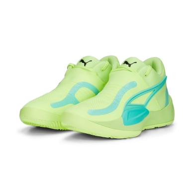 Puma Halowe buty do gry Rise Nitro limonkowy/żółty męskie