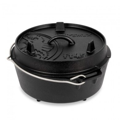 Petromax Feuertopf ft4.5 (Dutch Oven) z żeliwa - pojemność garnka (max.): 3,5 litra - czarny - 7,9 kg