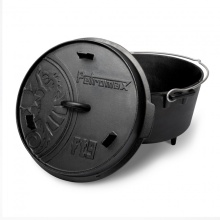 Petromax Garnek ft9 (Dutch Oven) z żeliwa - Pojemność garnka (max.): 7,5 litra - czarny - 10,4kg