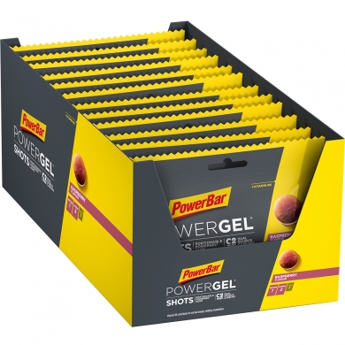 PowerBar PowerGel Shots (Żelki węglowodanowe) Malina 24x60g Pudełko