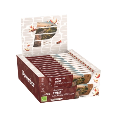 PowerBar True Organic Protein Bar Jabłko/Cynamon Baton 16x45g Pudełko