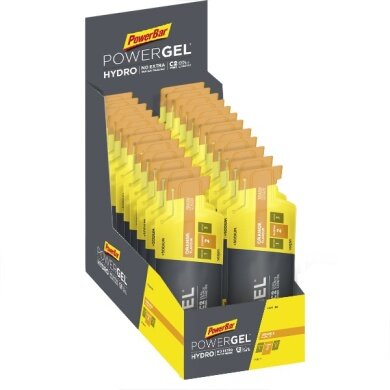 PowerBar PowerGel Hydro (płynny skoncentrowany żel węglowodanowy) Pomarańczowy - 24x67ml Box