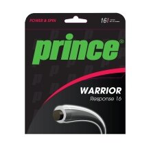 Prince Nici tenisowe Warrior Response (trwałość/czucie gry) 1.30mm czarny/przezroczysty 12m zestaw