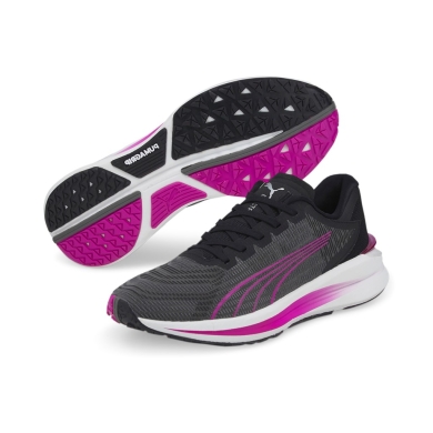 Puma Buty biegowe Electrify Nitro Amortyzacja czarne/fioletowe Damskie