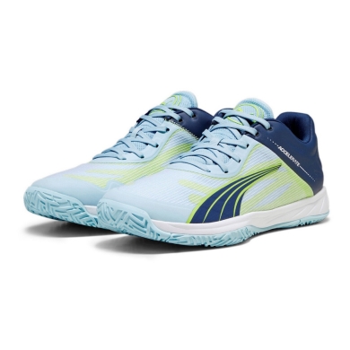 Puma Halowe buty do gry Accelerate Turbo ciemnoniebieskie/jasnoniebieskie/zielone męskie