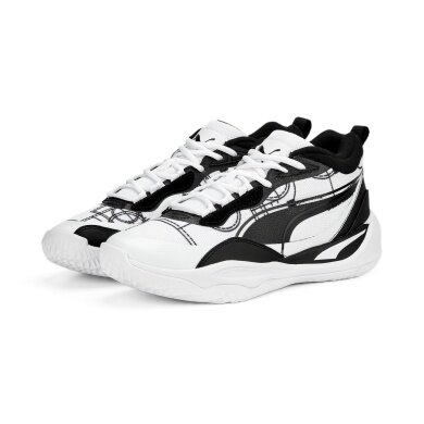 Puma Halowe buty do gry Playmaker Pro Courtside białe/czarne męskie