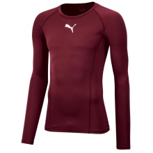 Puma funkcjonalna bielizna termoaktywna z długim rękawem LIGA Baselayer Tee - bordowy Męski