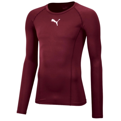 Puma funkcjonalna bielizna termoaktywna z długim rękawem LIGA Baselayer Tee - bordowy Męski