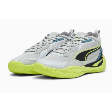 Puma Buty halowe Playmaker Pro szare/limonkowe męskie