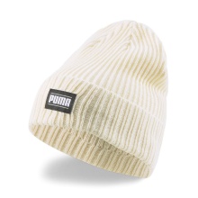 Puma Czapka (Beanie) Classic Cuff Unisex - Struktura ribbed - beż - 1 sztuka