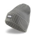 Puma Czapka (Beanie) Classic Cuff Unisex - Struktura ribbed - szary - 1 sztuka