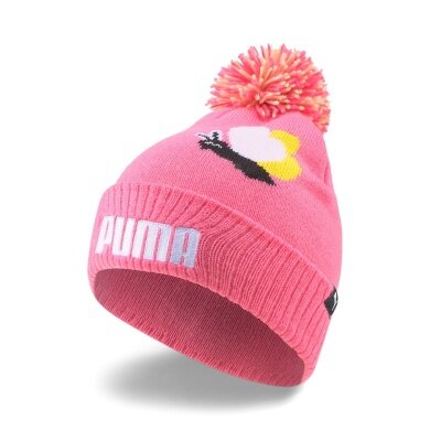 Czapka zimowa Puma (Pompon) Small World Pom Beanie różowa dziecięca