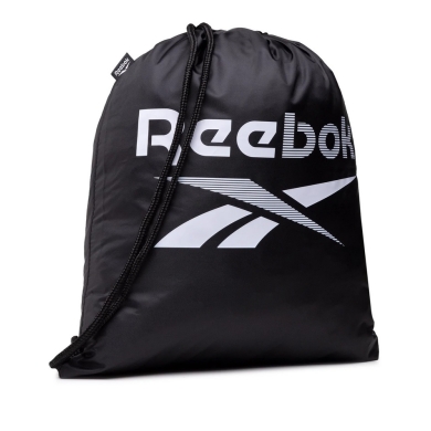 Reebok Torba sportowa Gymsack czarna/biała 15 litrów