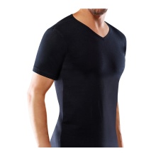 Rohner T-shirt Basic V-Neck (Bawełna) Bielizna czarna Mężczyźni