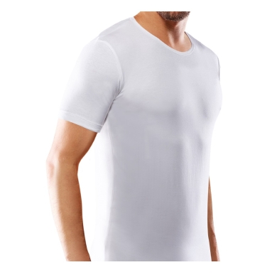 Rohner T-shirt Basic z golfowym dekoltem (Bawełna) Bielizna biała Mężczyźni