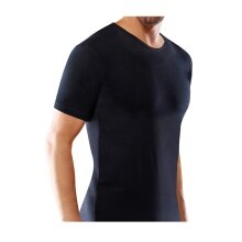 Rohner T-shirt Basic z golfowym dekoltem (Bawełna) Bielizna czarna Mężczyźni