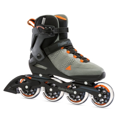 Rolki inline Rollerblade Sirio 90 (kółka: 90mm/84A, łożyska: SG7) szare/pomarańczowe męskie