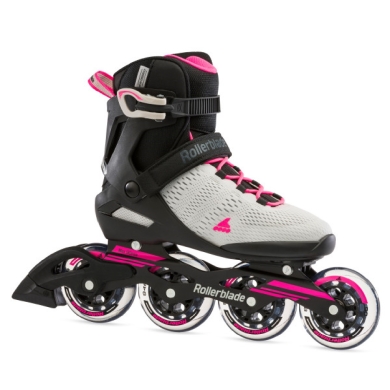 Rolki Inline Rollerblade Sirio 90 (Kółka: 90mm/84A, Łożyska: SG7) jasnoszare/różowe damskie