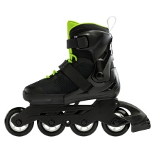 Rolki Inline Microblade (Kółka: 72mm/80A, Łożyska: SG3) czarne/zielone dla dzieci