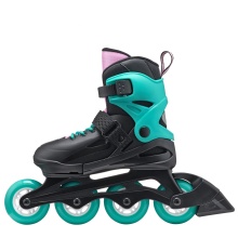 Rolki inline Rollerblade Fury (kółka: 72mm/80A, łożyska: SG3) czarne/niebiesko-zielone dla dzieci