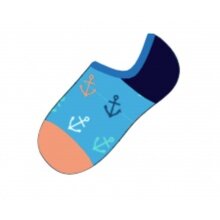 Skarpetki Happy Socks No Show Anchor (Kotwica) niebieskie - 1 para