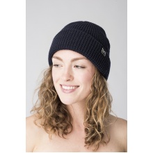 super natural Zimowa czapka City Beanie (wełna merino, idealna termoregulacja) granatowa - 1 sztuka