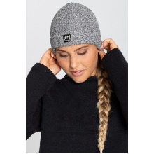 super natural Czapka zimowa Merino Basic Beanie (wełna merino, idealna ochrona przed zimnem) szary melanż - 1 sztuka