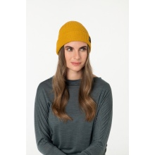 super natural Czapka zimowa Merino Basic Beanie (wełna merino, idealna ochrona przed zimnem) musztardowa - 1 sztuka