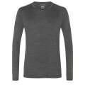 super natural bielizna termiczna Longsleeve Base 230 - wełna merino - szary melange Mężczyźni