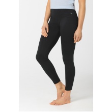 super natural Spodnie sportowe Super Tights (wełna merino, miękki komfort noszenia, oddychające) dopasowane czarne damskie