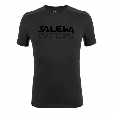 Salewa Outdoor-Funkcyjne T-shirt Graficzny Dry (szybkoschnący, 2-kierunkowy Stretch) Krótki rękaw czarny Mężczyźni