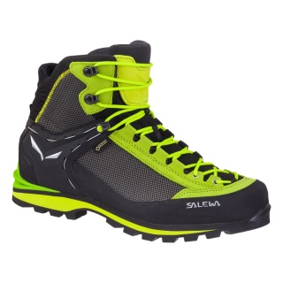 Salewa Buty trekkingowe Crow GTX (Górskie, zamsz, wodoodporne) czarne/limonkowe męskie