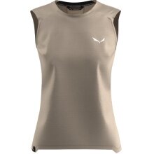 Salewa Tank-Top Puez Merino Hybrid (wełna merino, idealna termoregulacja) piaskowy brąz Damen