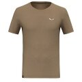 Salewa Sportowa Koszulka T-Shirt Eagle Minilogo Merino (miękka, lekka) piaskowobrązowa Męska