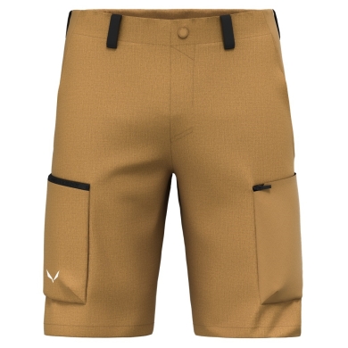 Salewa Spodnie trekkingowe Puez Hemp Durastretch Short (oddychające, wytrzymałe) krótkie złotobrązowe męskie