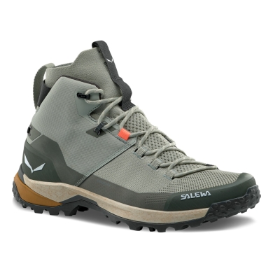 Salewa Buty trekkingowe Puez Knit Mid Powertex (Trekking, wodoodporne) zielony/oliwkowy męski