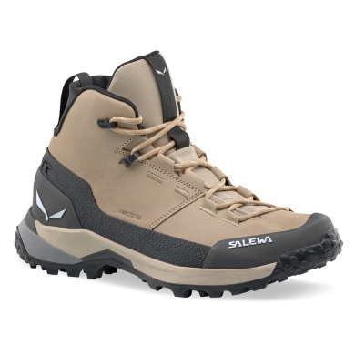 Salewa buty trekkingowe Puez Leather Mid Powertex (Trekking, nubuk, wodoodporne) piaskowy brąz/onyks damskie