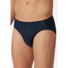 Schiesser Slip Supermini Long Life Soft 174645 (majtki) czarny/navy niebieski w paski męski - 1 sztuka