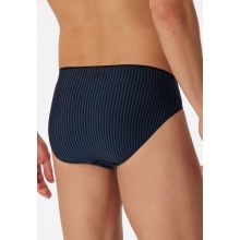 Schiesser Slip Supermini Long Life Soft 174645 (majtki) czarny/navy niebieski w paski męski - 1 sztuka