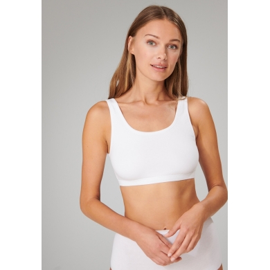 Schiesser Bustier 95/5 bez miseczek (95% bawełny) Bielizna biała Damska - 2 sztuki