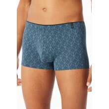 Schiesser bielizna bokserki Long Life Soft Shorts modal w wzory atlantycki niebieski mężczyźni - 1 sztuka