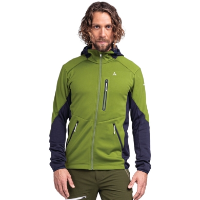 Schöffel Fleecejacke Lodron Hoody (4-Way Stretch, szybko schnący, ciepły) zielony mężczyźni